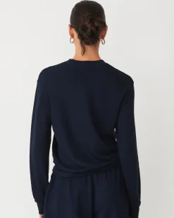 MONROW Supersoft Crew Neck Sweatshirt BLUEBLACK Online